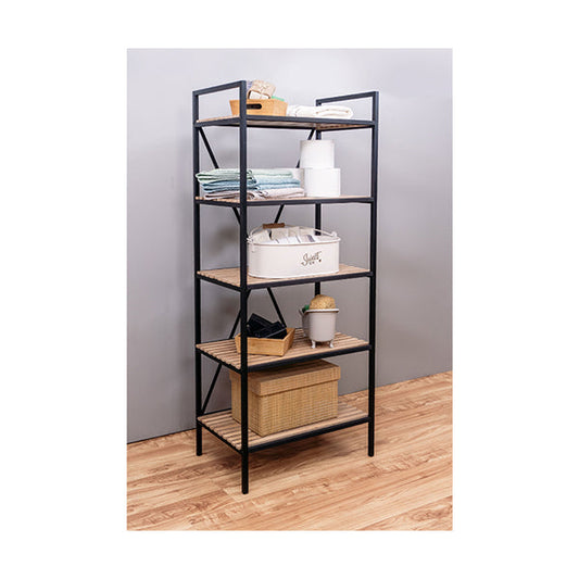 Mudesa, Bathroom Shelf Storage Cabinet 5 Shelves Towel Holder Soap Dispenser Multi-Purpose Cabinet - VITIS