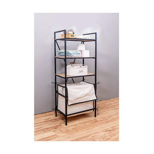 Mudesa, Wooden Outdoor Bathroom Cabinet Bathroom Shelf Decorative Dirty Basket Laundry Basket Rack - OLEA