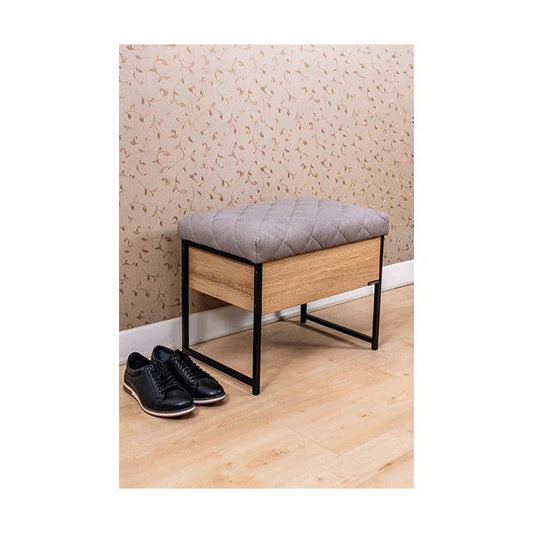 Mudesa, Metal Wooden Box Puff Bench Seat Shoe Rack Shoe Paint Brush Box Cabinet - STIPA