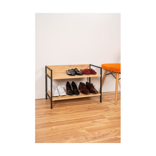 Mudesa, Metal Wooden Mini Shoe Rack Slippers Multi-Purpose Shelf - RIBES