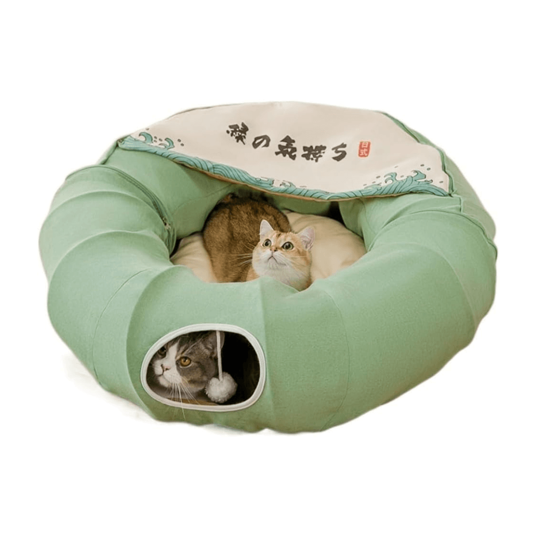 Multipurpose Foldable Cat Tunnel Bed And Bed