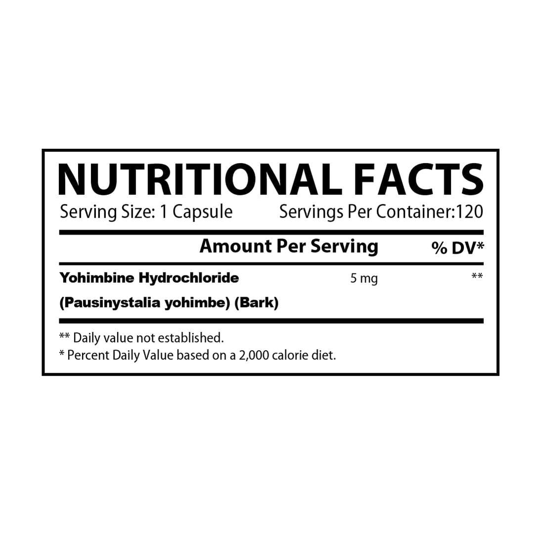 Muscle Rulz Yohimbine – Health Support Formula, 120 Capsules | Energy, Focus & Wellness Support
