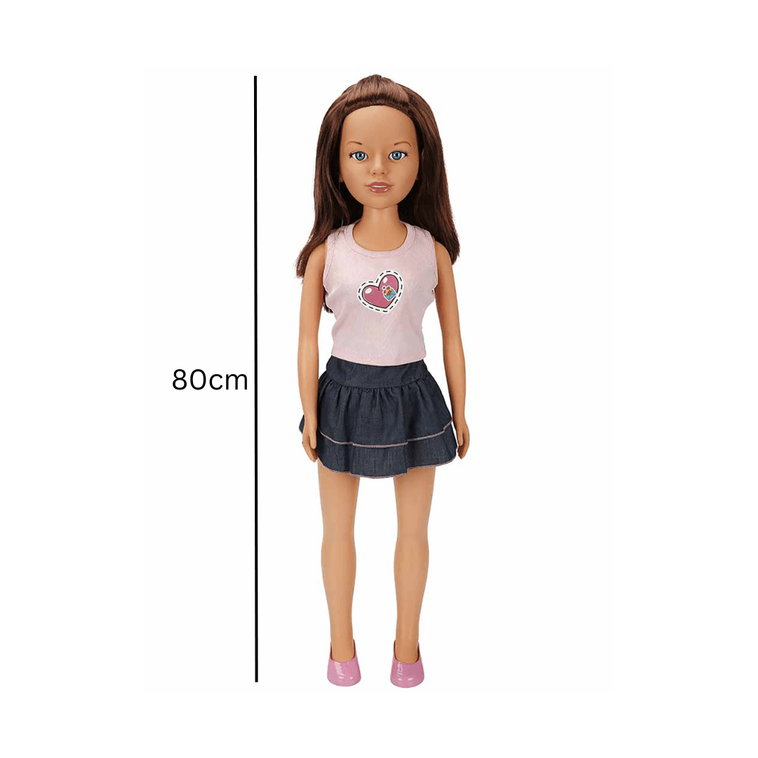 Clara Walking Doll 80cm – Casual Style with 2 Outfit Options
