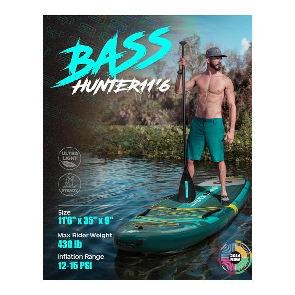 Myboat Brand 11'6"x35"x6" Inflatable Paddle Board Double Layer 450lb Capacity Premium Stable Inflatable Paddle Board Touring My Boat Kayak Sup Board Fishing