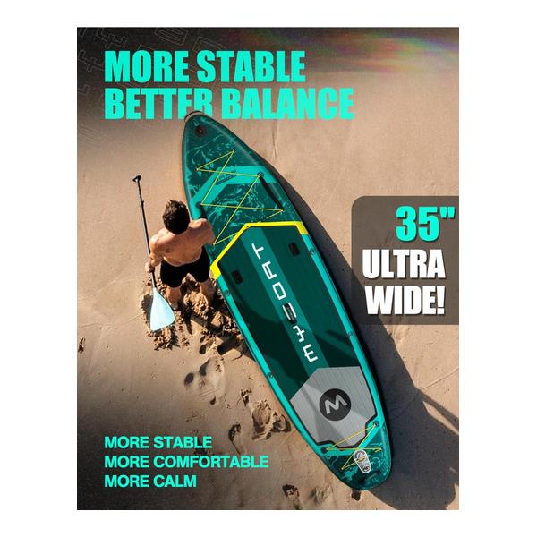 Myboat Brand 11'6"x35"x6" Inflatable Paddle Board Double Layer 450lb Capacity Premium Stable Inflatable Paddle Board Touring My Boat Kayak Sup Board Fishing