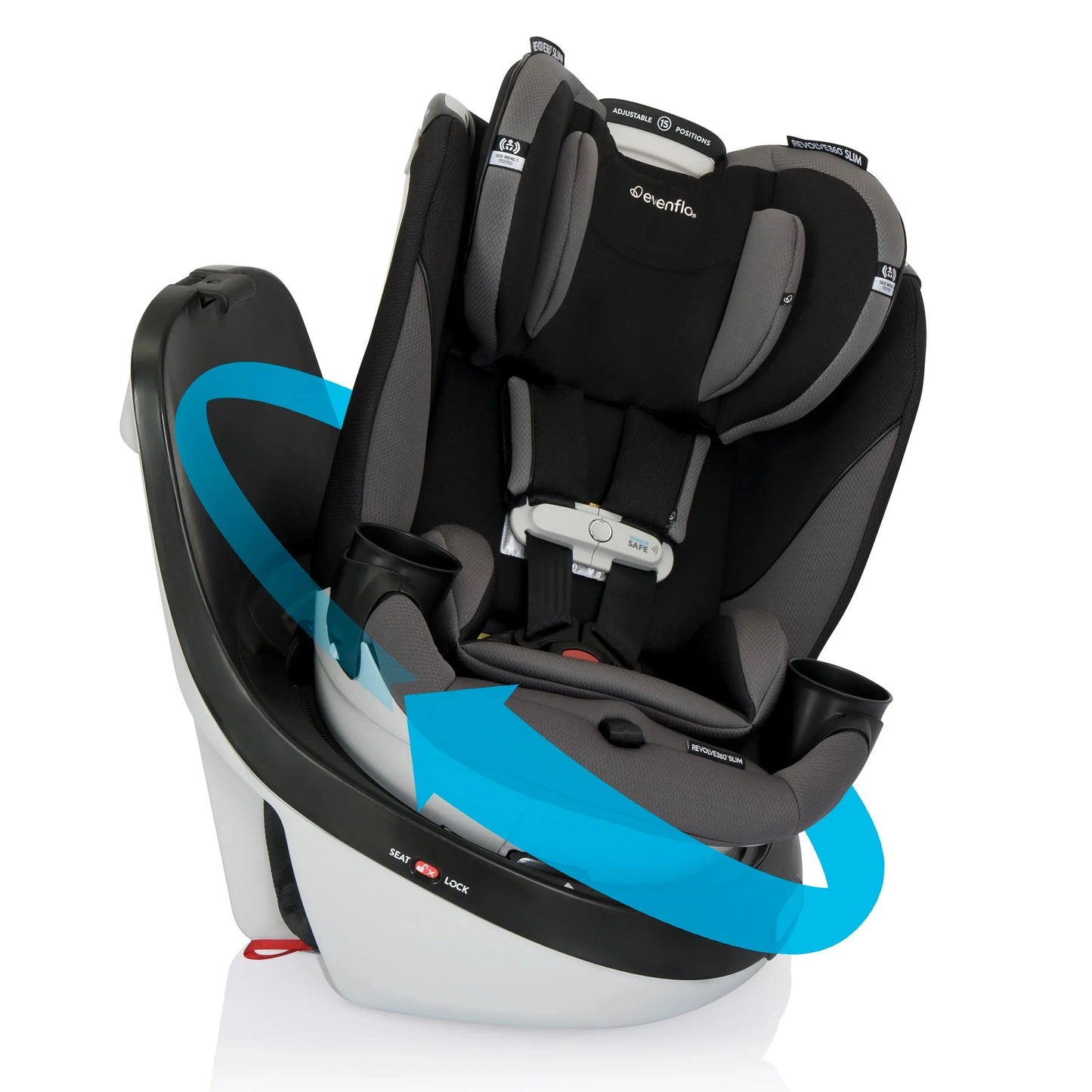 Evenflo Gold Revolve360 Slim 2-In-1 Carseat With Sensor