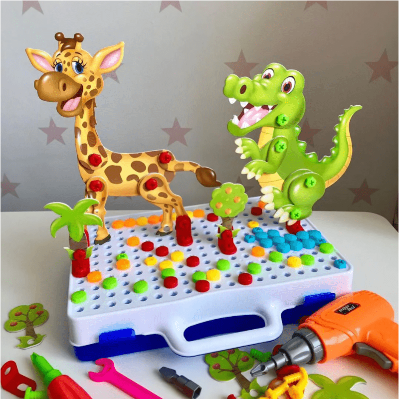 4 in 1 Creative Portable Tool box 198 pcs Age +3