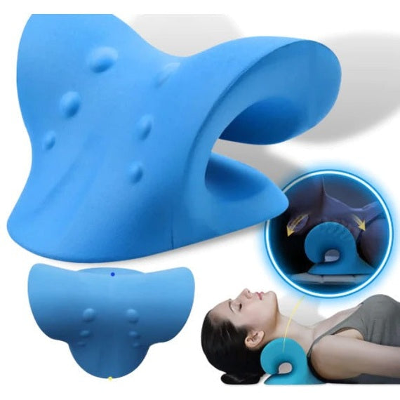 Neck Cloud Massage Pillow Neck Shoulder Cervical Chiropractic Traction Device Massage Pillow for Pain Relief Body Neck Massager