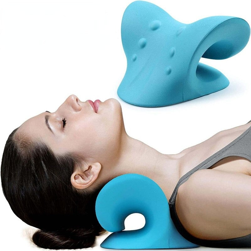 Neck Cloud Massage Pillow Neck Shoulder Cervical Chiropractic Traction Device Massage Pillow for Pain Relief Body Neck Massager