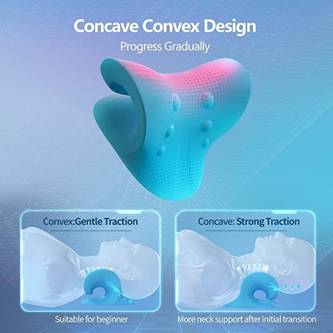 Neck Cloud Massage Pillow Neck Shoulder Cervical Chiropractic Traction Device Massage Pillow for Pain Relief Body Neck Massager