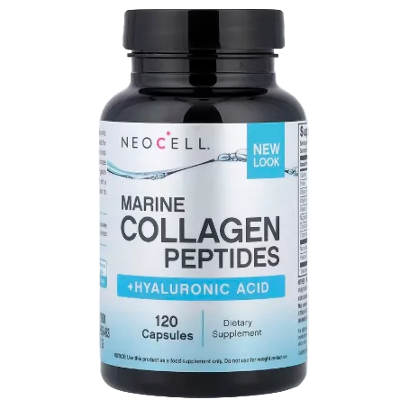 NeoCell, Marine Collagen Peptides + Hyaluronic Acid, 120 Capsules