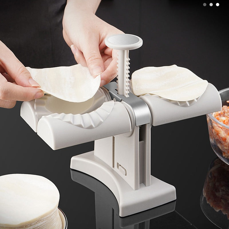 Automatic Dumpling Making Artifact Household Mold Lazy Man Double Head Dumpling Making Machine Skin Mold