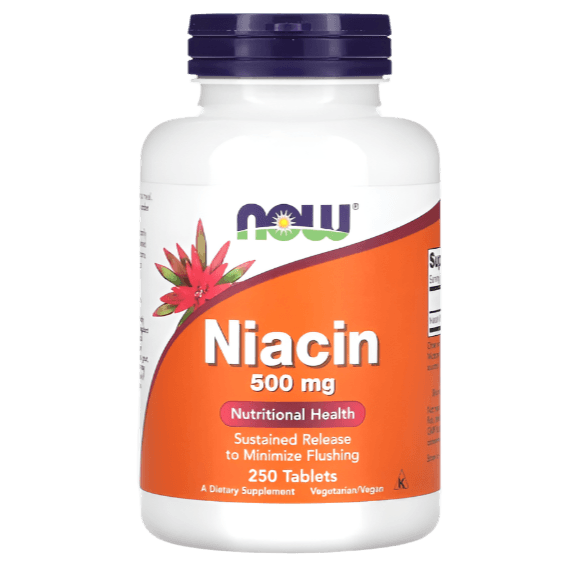 NOW Foods Niacin 500 mg No Flush 250 Capsules