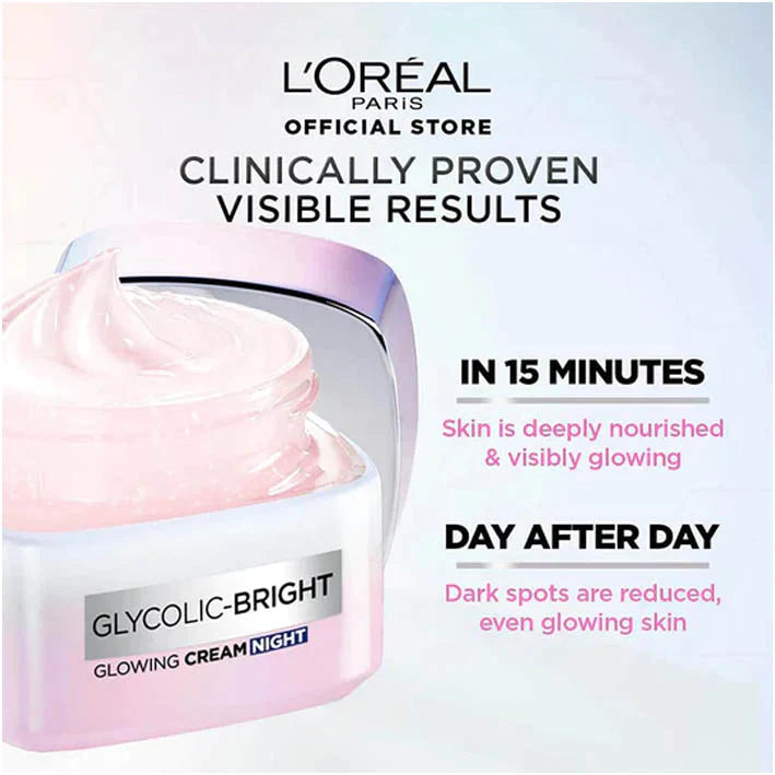 L'Oreal glycolic bright night cream 50ml