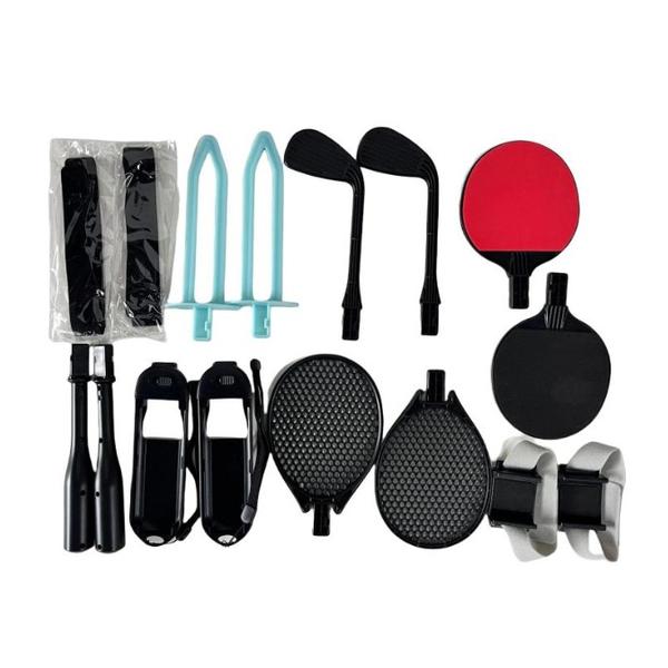 16-in-1 Motion Sports Kit for Nintendo Switch 2 Joy-Con Detachable Grips with Tennis Racket, Golf Club, Baseball Bat