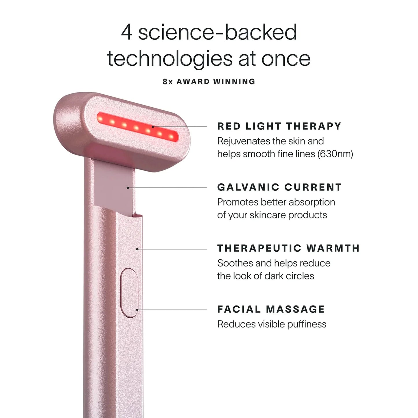 Radiant Renewal Skincare Wand with Red Light Therapy