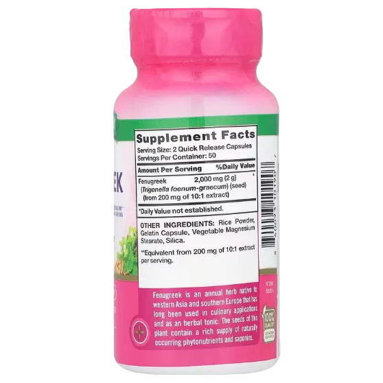 Nature's Truth, Fenugreek, 100 Quick Release Capsules (1,000 mg per Capsule)