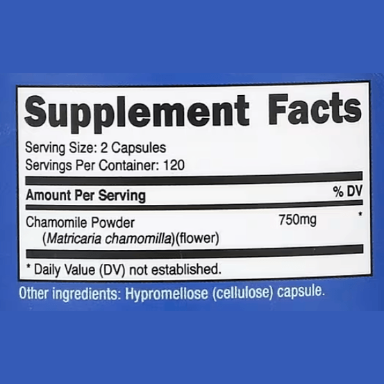 Nutricost Chamomile – 750mg per Serving | 240 Capsules | Calming & Digestive Support