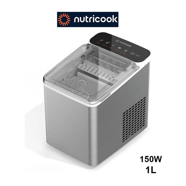 NutriCook Ice Maker, Rapid 7-Minute Ice Production, Bullet-Shaped Ice, Self-Cleaning Function, Compact & Portable, NC-ICY510K