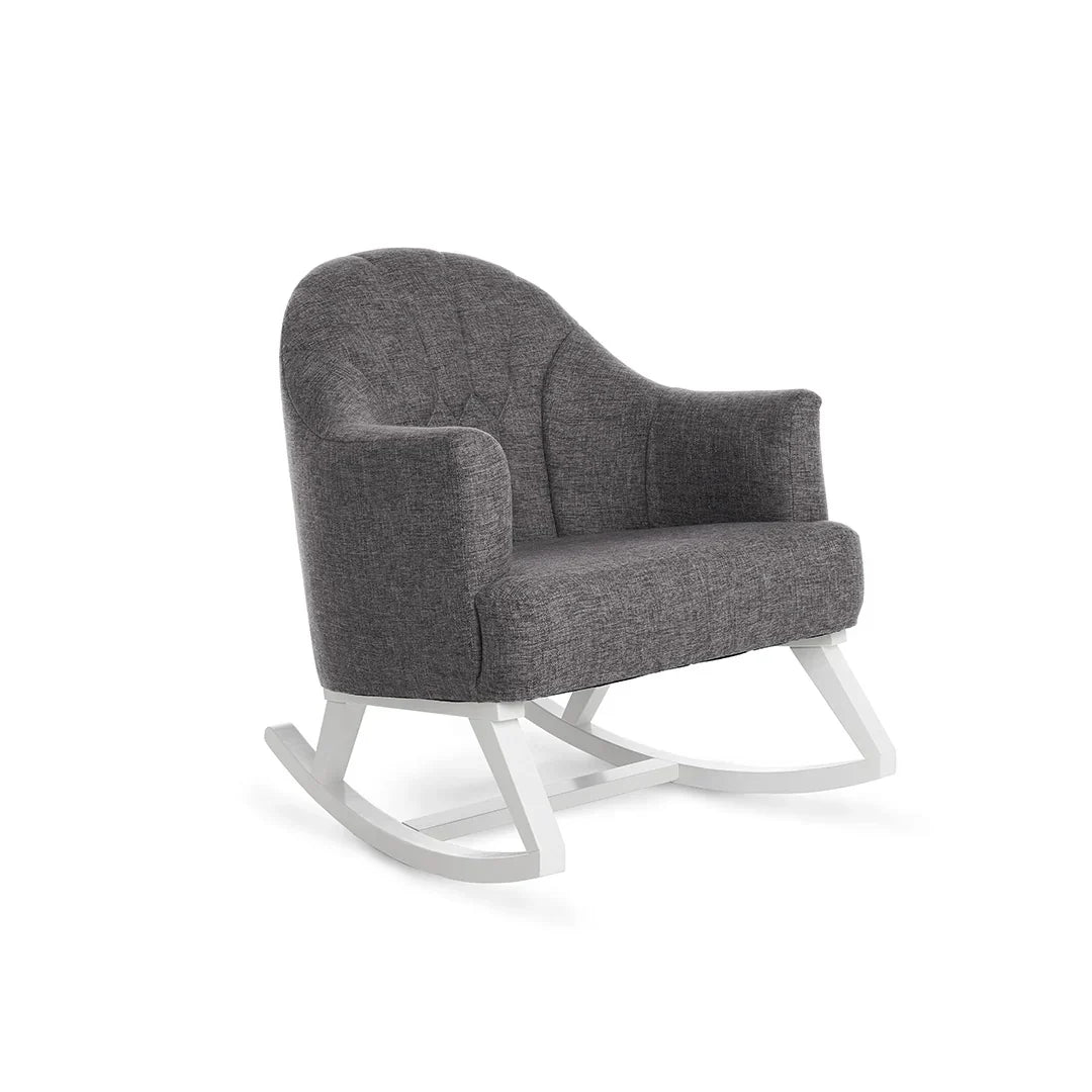 Miila Rocking Sofa Oatmeal Beige Wooden Glider Chair