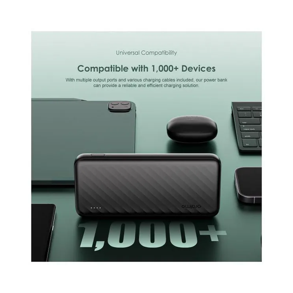 Oraimo Slice Link 10000mAh 12W Power Bank, with Lightning & Type-C & Micro-USB Cable, OPB-P5101