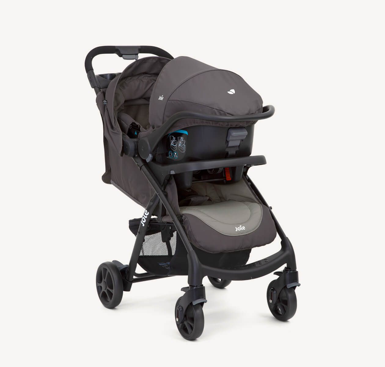 Joie - Muze LX Stroller - Travel System - Juva Car Seat - Dark Pewter
