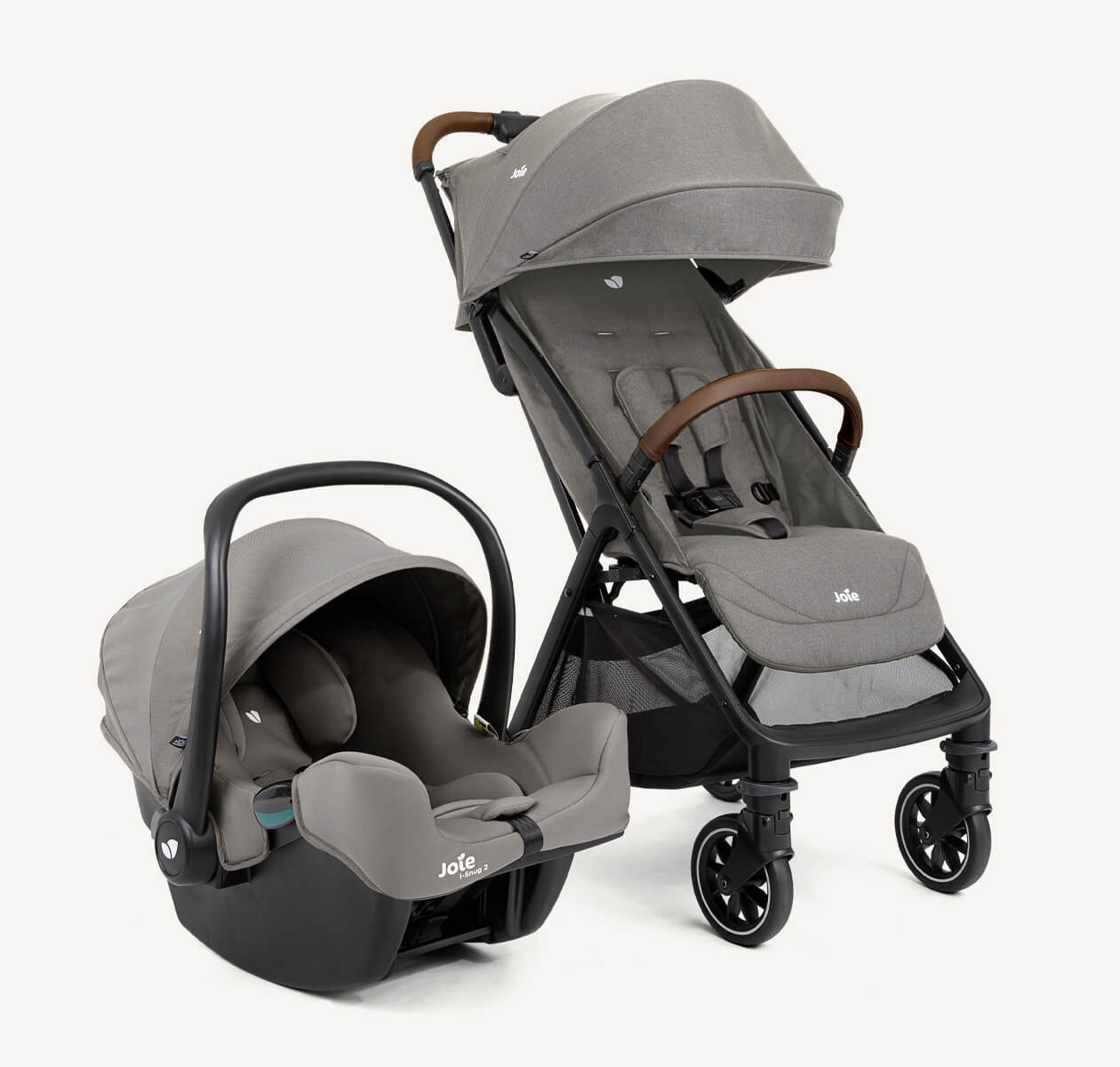 Joie - Pact Pro Stroller - Travel System - +i-snug 2 Car Seat - Pebble