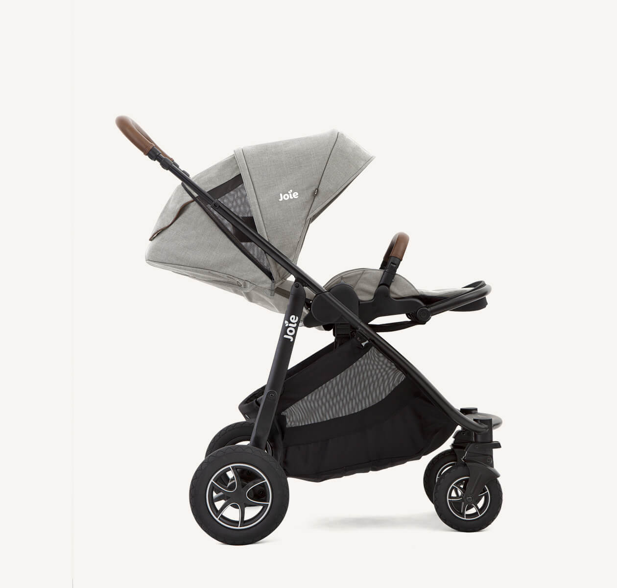 Joie - Versatrax Stroller Travel System  - Gemm Car Seat - Pebble