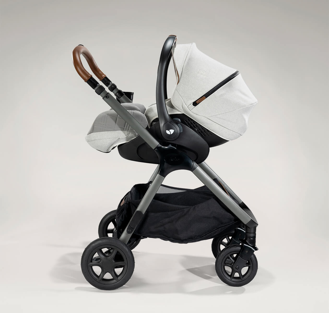 Joie - Finiti Stroller Travel System - Sprint Isofix Car Seat - Signature Oyster