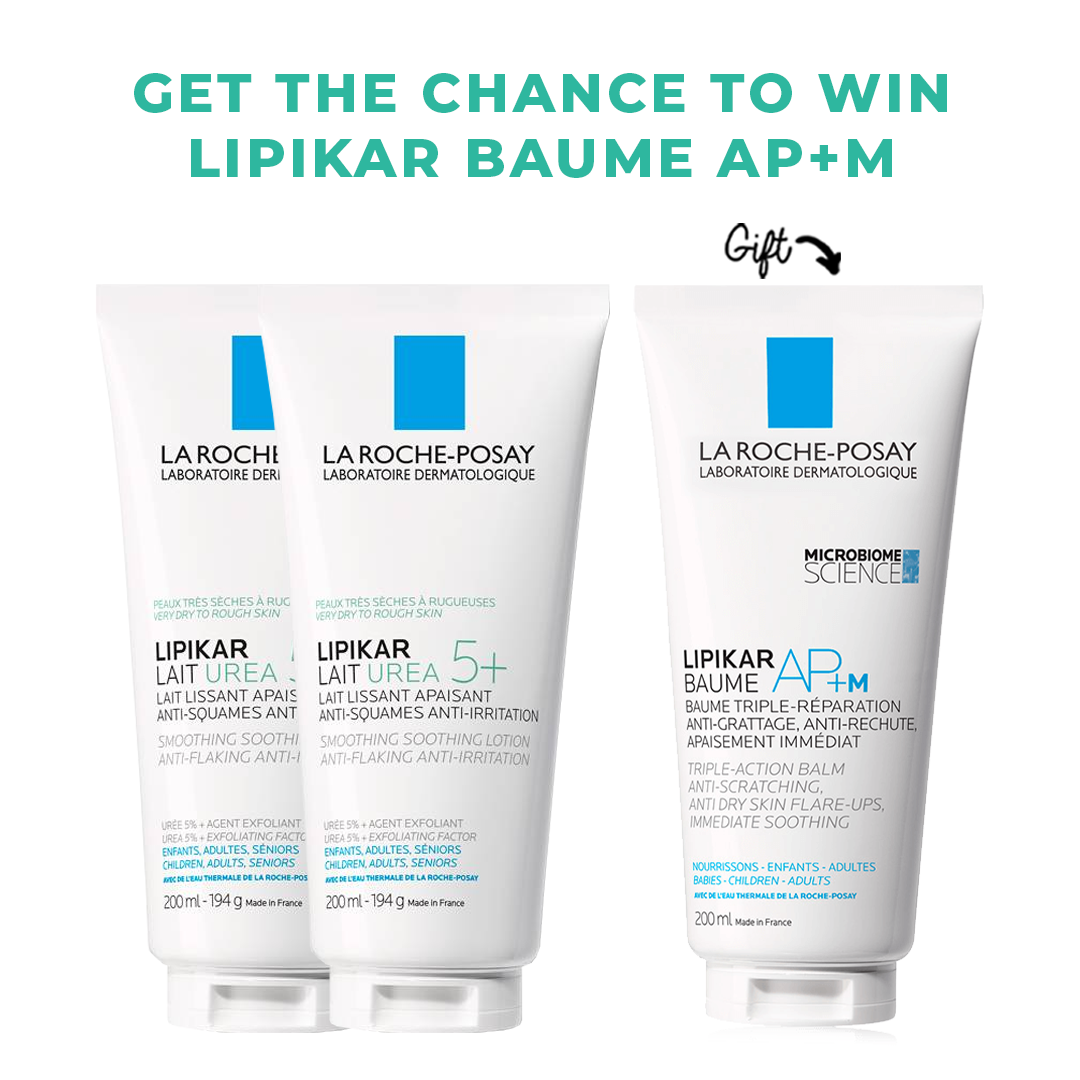 Hydrating Bundle for Dry Skin : 2x Lipikar Lait 5% Urea Body Lotion +  200ml Lipikar Balm AP+ Microbiome Free - Medaid