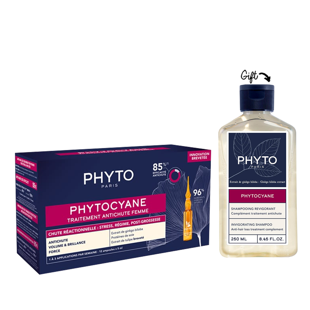 Buy Phyto Phytocyane Reactional Hair Loss Treatment  Get one shampoo Phytocyane (Gift) - Medaid