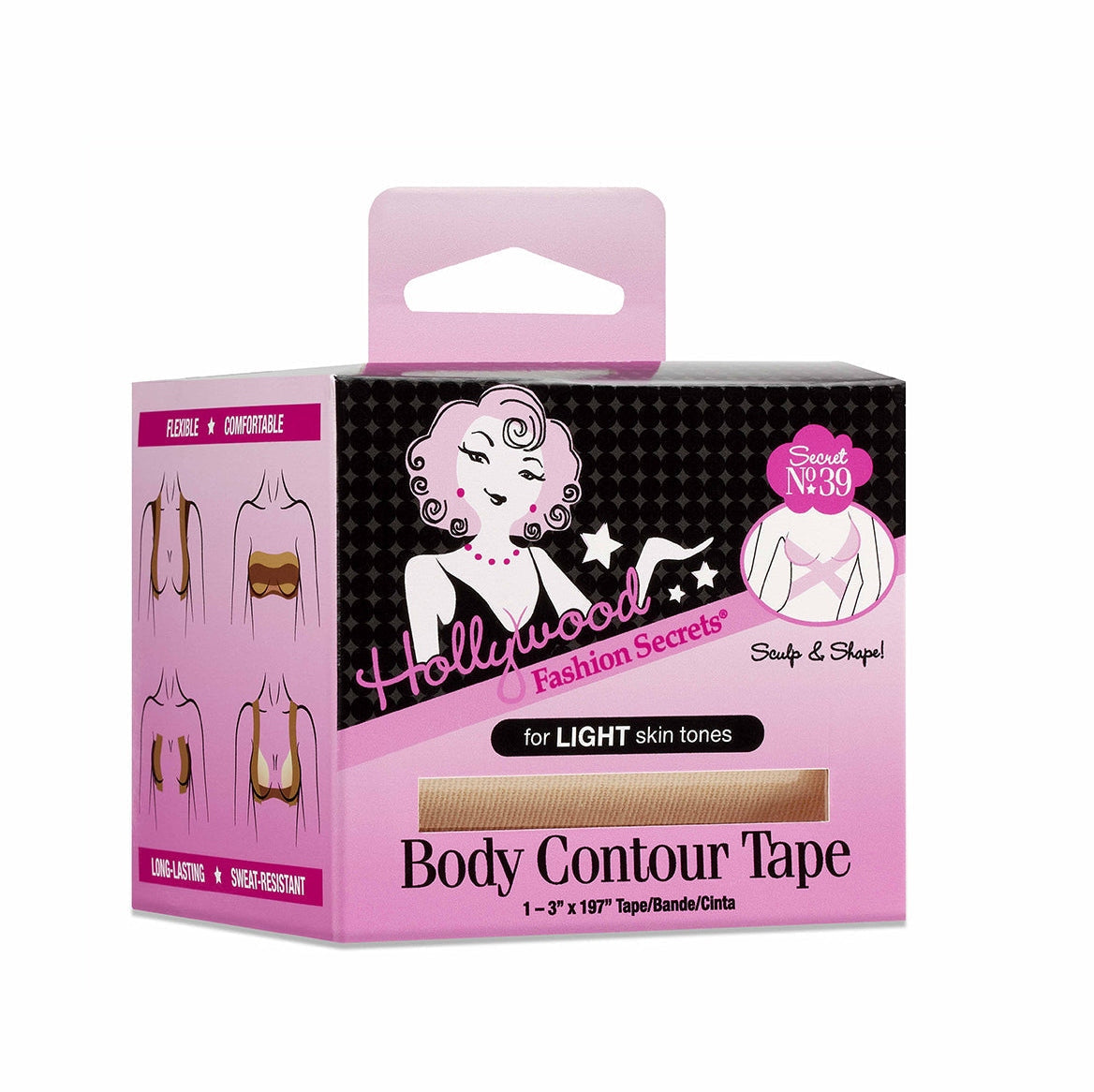 Hollywood Fashion Secrets Body Contour Tape LIGHT - Medaid