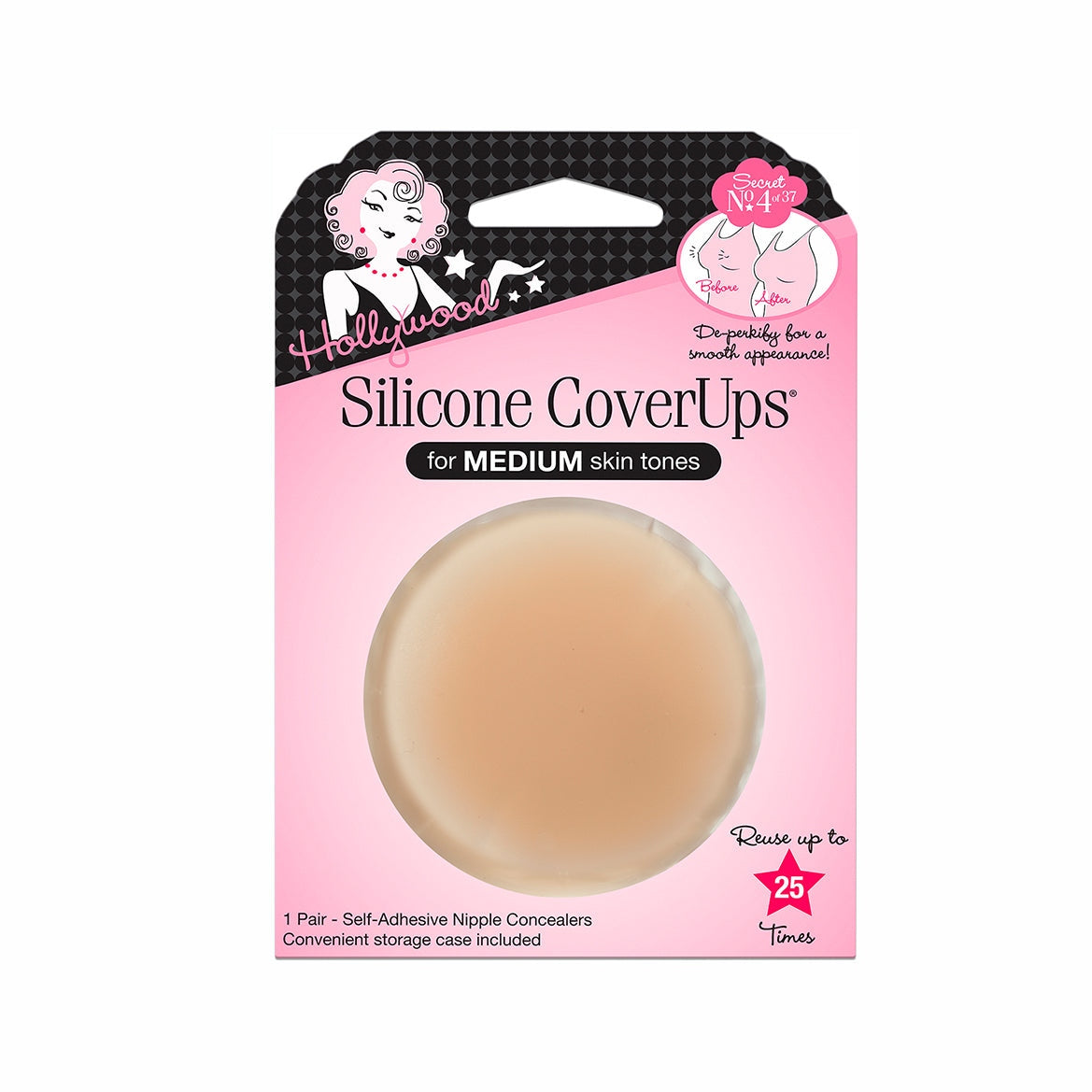 Hollywood Fashion Secrets Silicone CoverUps SIZE 2 MEDIUM - Medaid