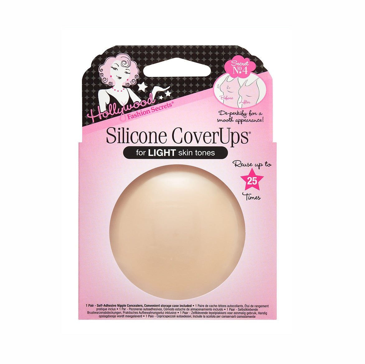 Hollywood Fashion Secrets Silicone CoverUps SIZE 1 LIGHT - Medaid