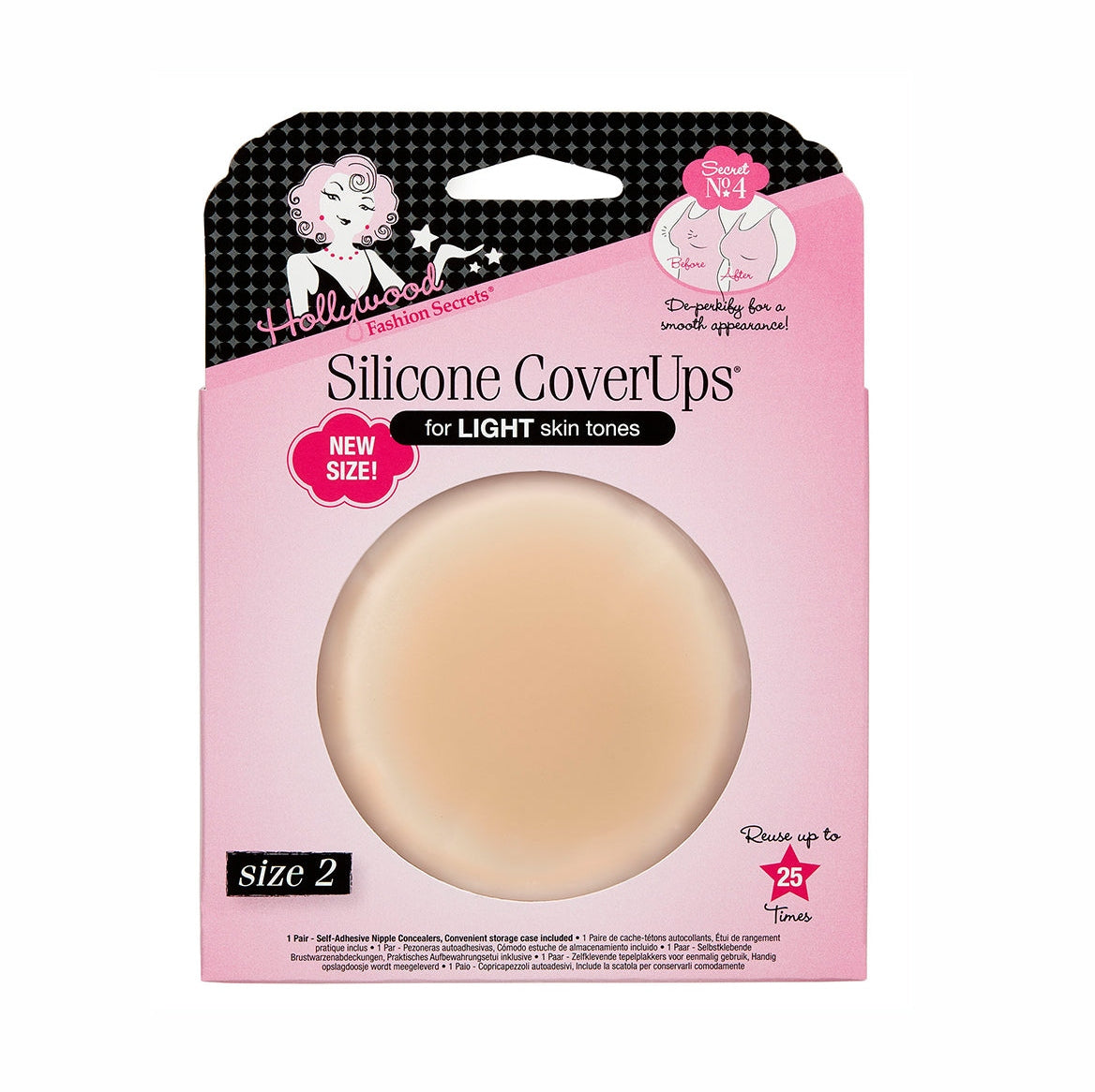 Hollywood Fashion Secrets Silicone CoverUps SIZE 2 LIGHT - Medaid