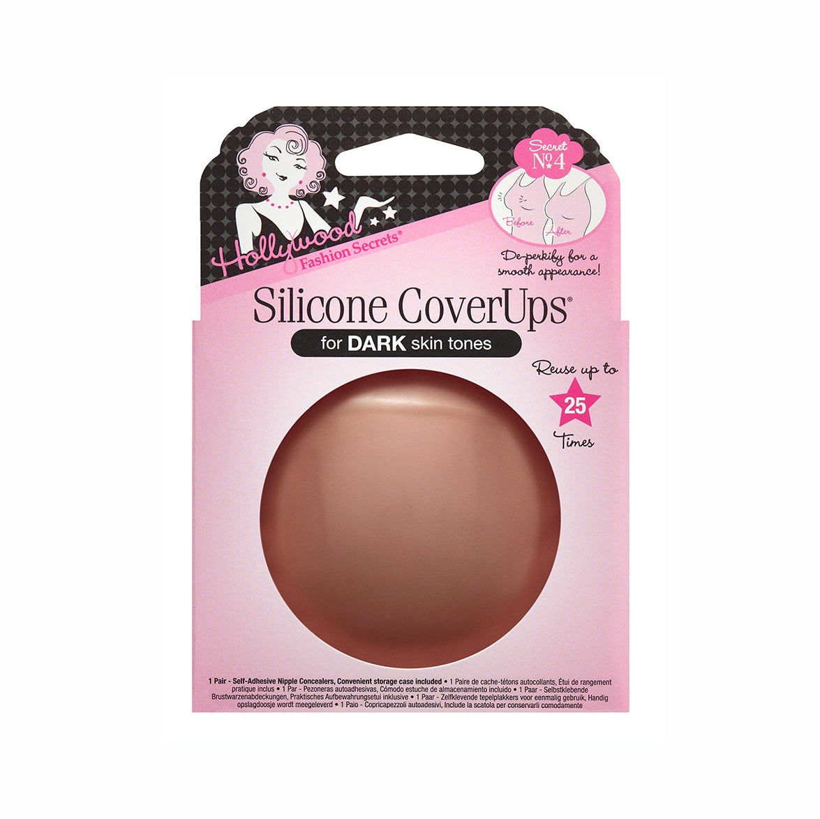 Hollywood Fashion Secrets Silicone CoverUps SIZE 1 DARK - Medaid