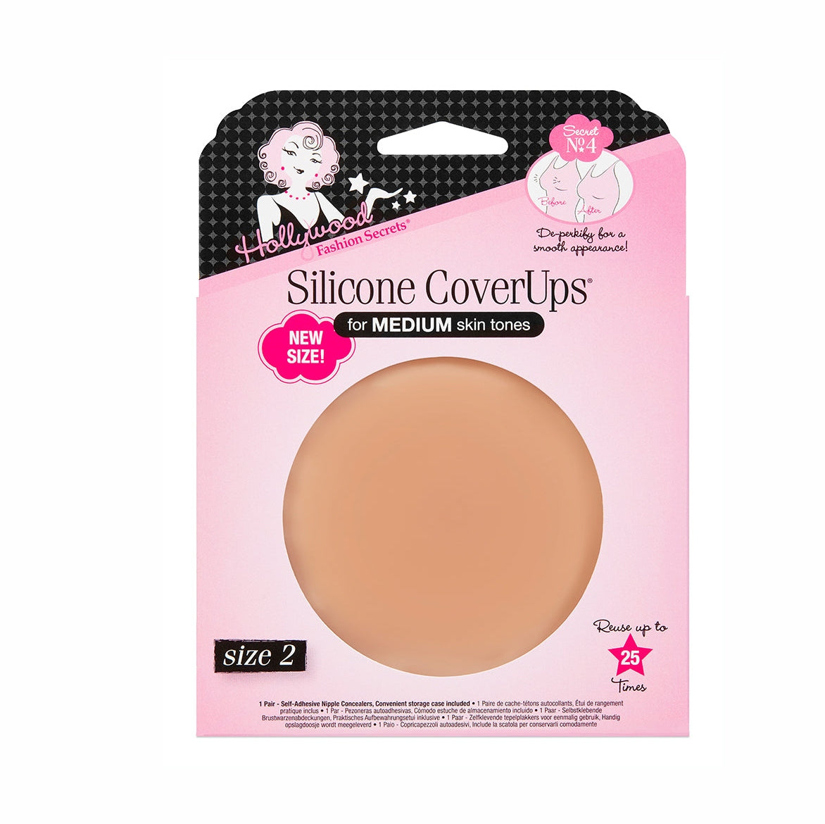 Hollywood Fashion Secrets Silicone CoverUps SIZE 1 MEDIUM - Medaid