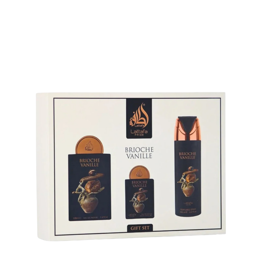 Lattafa Brioche Vanille Eau De Parfum 3pcs Set