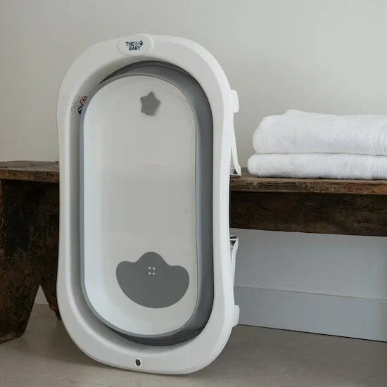Thermobaby - Folding & Pegboardable Bathtub - Grey - Bath Time