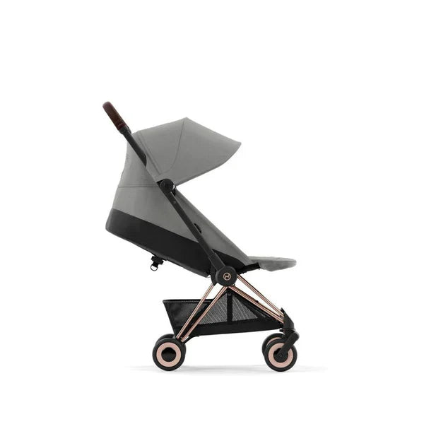 Cybex - Coya Stroller - Cloud T Car Seat -(Base T, Adapters & Bumpers Are Optional ) - Rosegold/Mirage Grey - Travel System