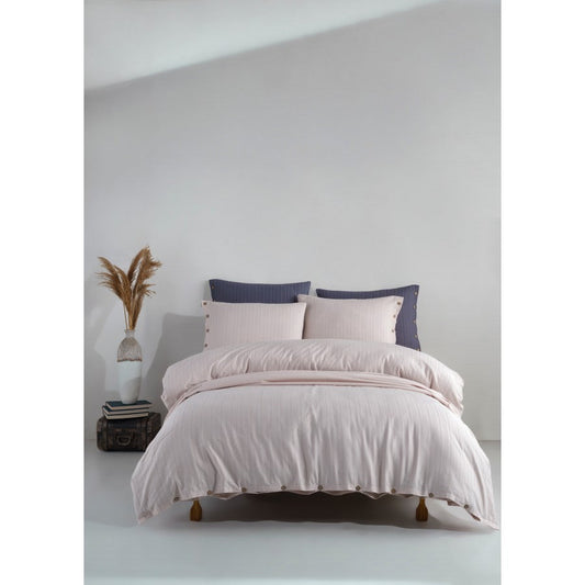 Paradiso Embossed Duvet Cover Set CREAM - DOUBLE SIZE