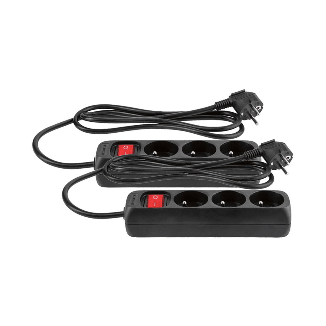 PARKSIDE 3 SOCKET POWER STRIPS SET OF 2