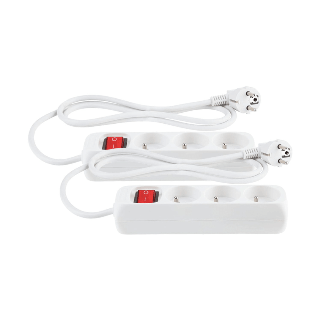 PARKSIDE 3 SOCKET POWER STRIPS SET OF 2