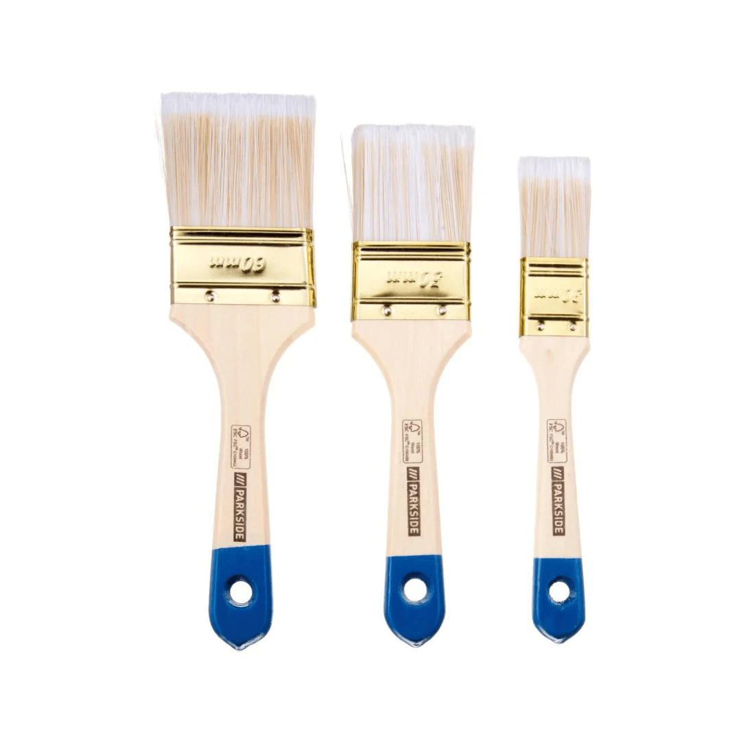 Parkside® Professional 3-Piece Acrylic & Emulsion Paint Brush Set