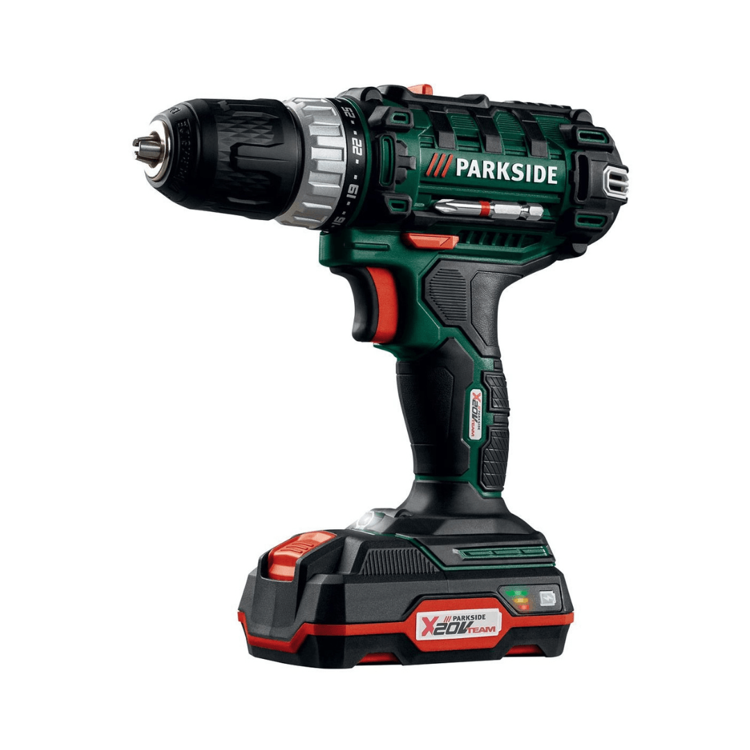 PARKSIDE Cordless Drill-Driver Set PABS 20-LI-E6