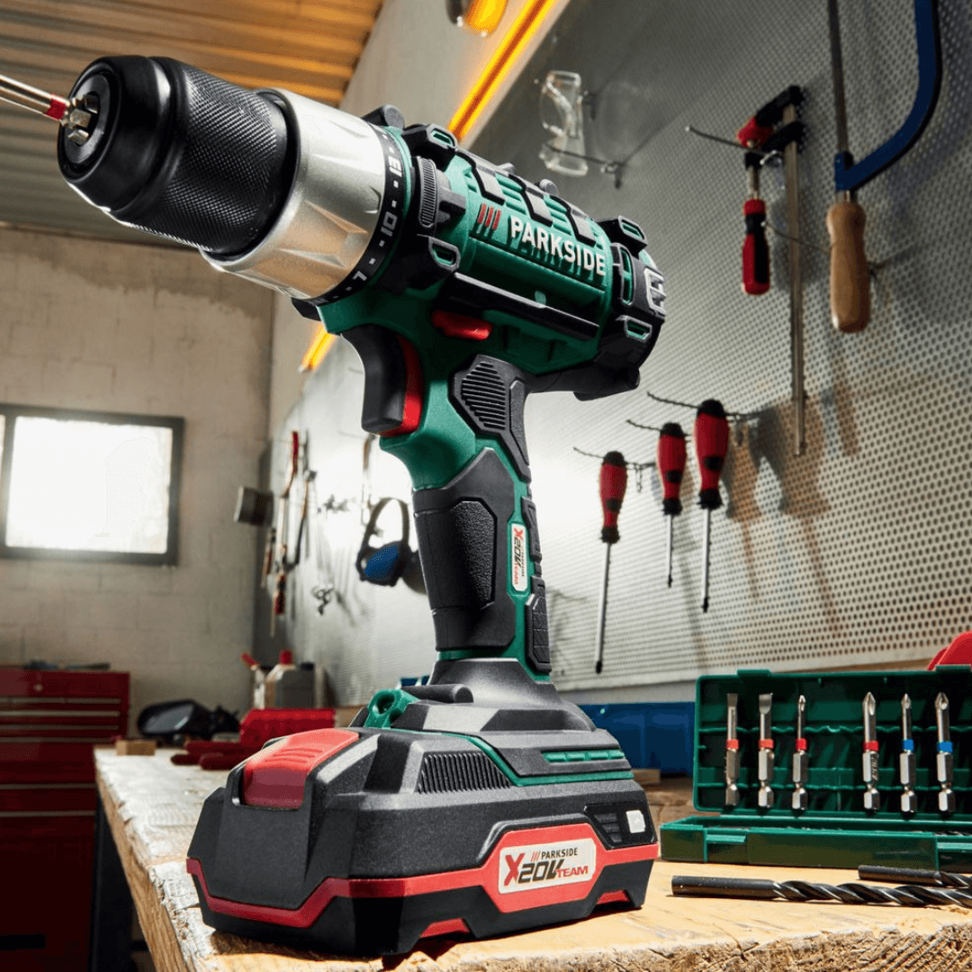PARKSIDE Cordless Drill-Driver Set PABS 20-LI-E6