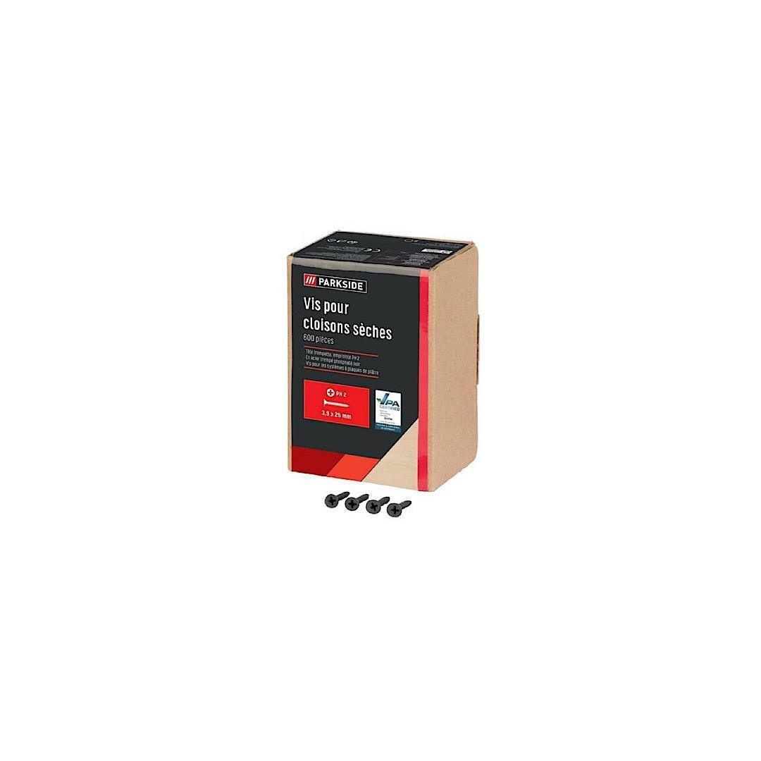 Parkside Drywall Screws PH2 – 3.9 × 25 mm | 600 Pieces