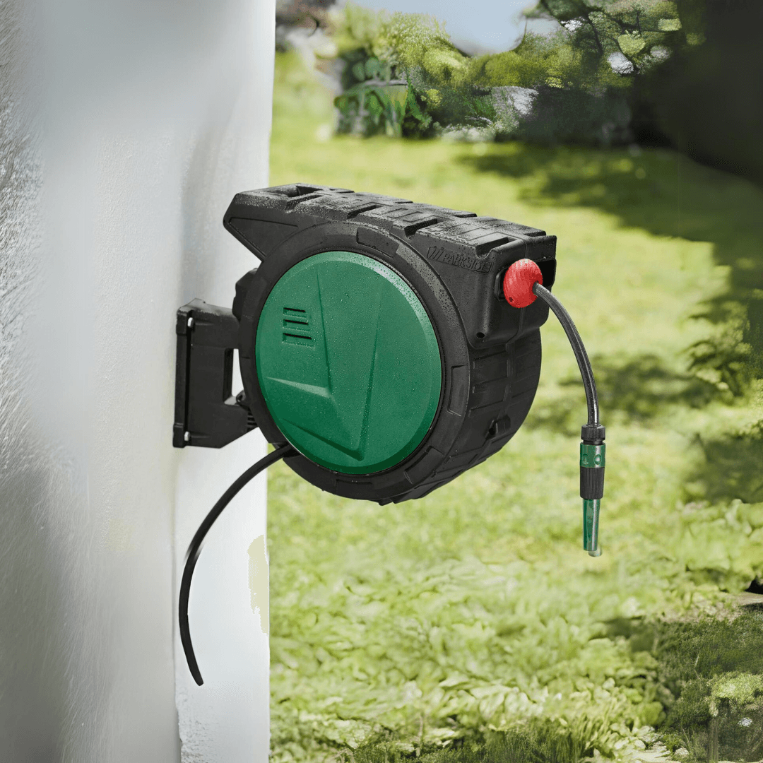 PARKSIDE GARDEN HOSE BOX WITH WALL MOUNT