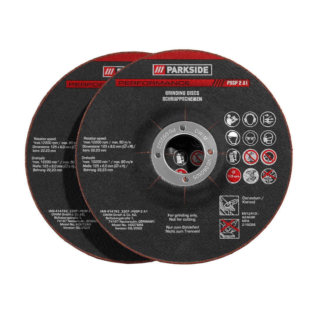 PARKSIDE PERFORMANCE Grinding discs PSSP 2 A1 Set Of 2