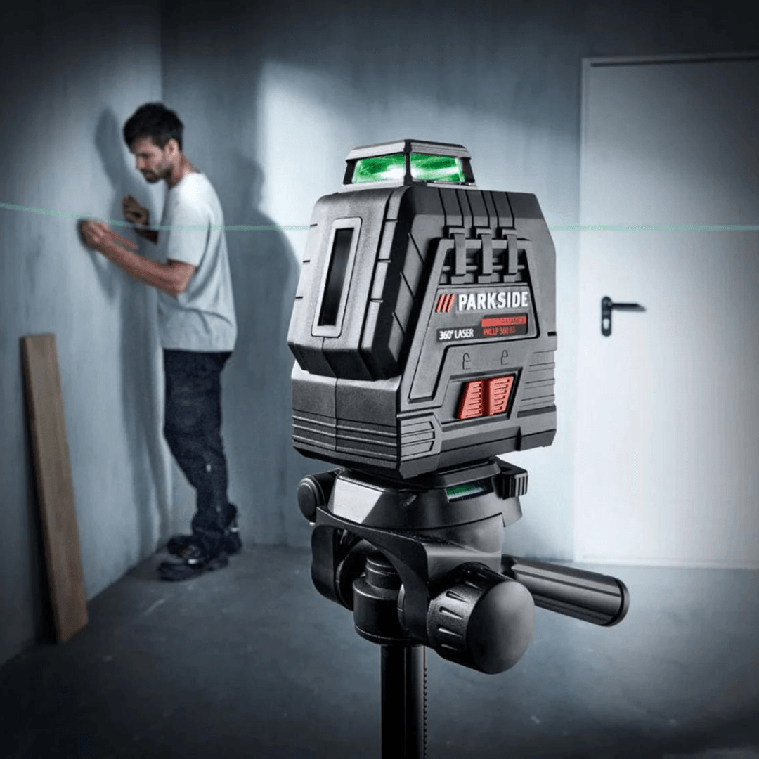 PARKSIDE PERFORMANCE® 4V Battery-Powered Cross Line Laser PKLLP 360 B3 ,360°
